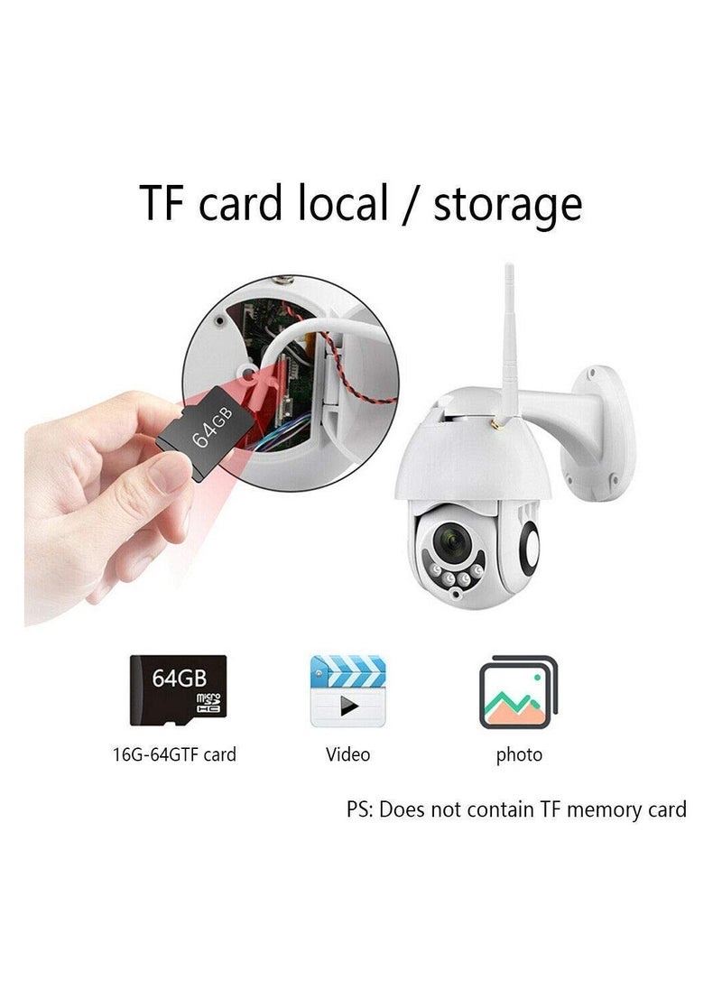 Wireless Outdoor Indoor Security Camera with Night Vision Two Way Audio Motion Detection Waterproof WiFi IP PTZ Surveillance Camera for Home and Business