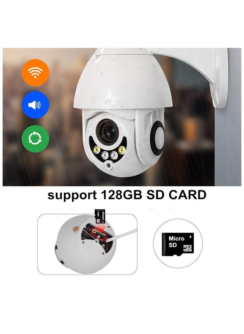Wireless Outdoor Indoor Security Camera with Night Vision Two Way Audio Motion Detection Waterproof WiFi IP PTZ Surveillance Camera for Home and Business