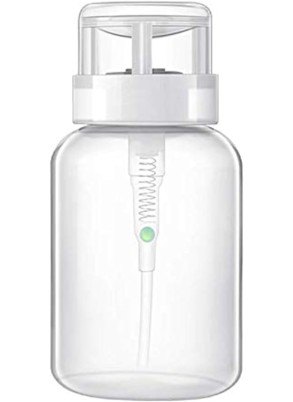 200ml (7 oz) Push Down Empty Pump Dispenser for Nail Polish Remover Liquid Bottle,White Top Cap