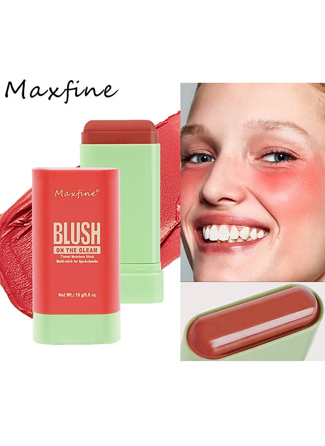On The Gleam Blush, Tinted Moisture Stick Multi-stick For Lips And Cheeks, Highlighting ​Color Silky Powder Blusher Stick Natural Glow Silly Blusher Light And Soft Feeling The Apply On Your Face