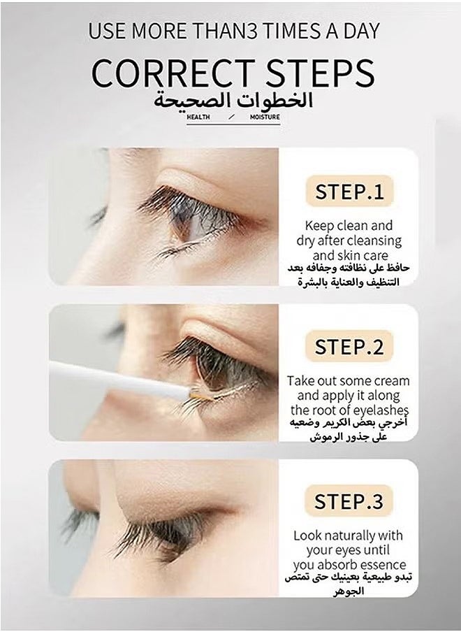 Eyelash Growth Essence, Fuller And Longer Looking Lashes Lash Enhancing Serum For Natural Lashes Or Lash Extensions And Brows, Vegan And Cruelty-Free 7ML