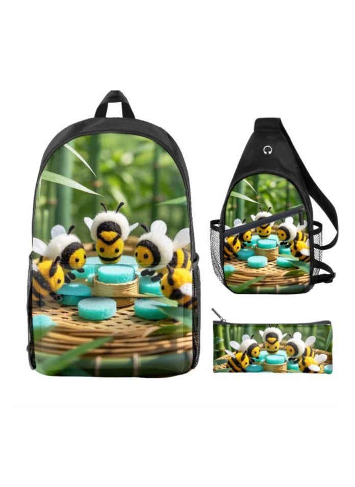 Universal cartoon new three-piece schoolbag - 351