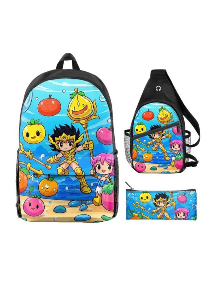 Universal cartoon new three-piece schoolbag - 1303
