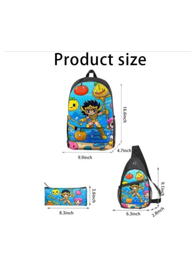 Universal cartoon new three-piece schoolbag - 1303