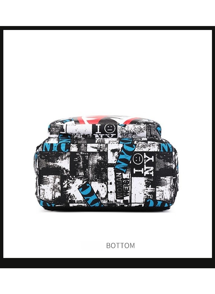 Children's Schoolbag Shark Pattern Printed Backpack Lightweight and Large Capacity 29*42*16cm