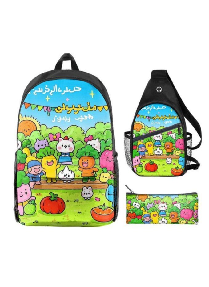 Universal cartoon new three-piece schoolbag - 484