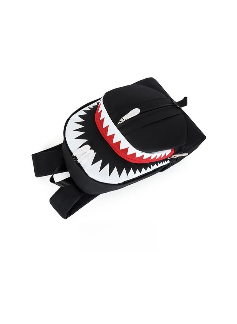 Luminous Three-dimensional Shark Backpack For Male Students, Personalized Trendy Backpack, Large Capacity Travel 29*43*14CM
