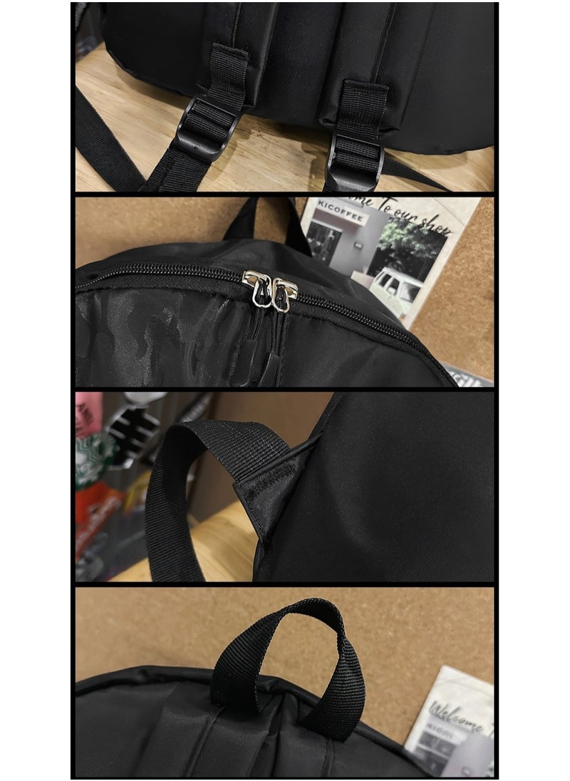 Shark Print Large Capacity Backpack Funny Fashion Casual Backpack High School Student College Student Backpack 31*41*14CM