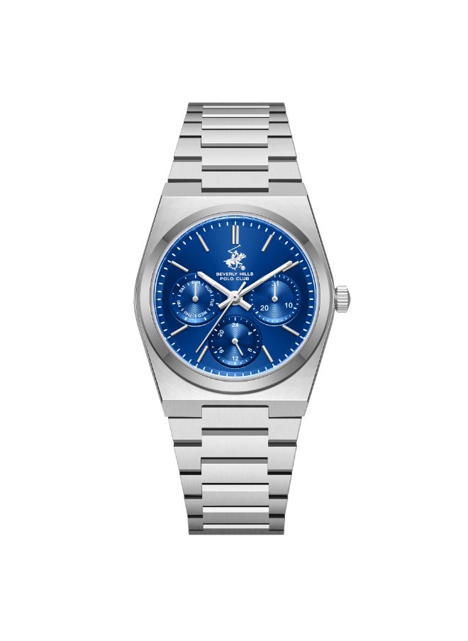 BEVERLY HILLS POLO CLUB BP3754X.390 Women Multi Function Display Watch & Metal Strap Silver