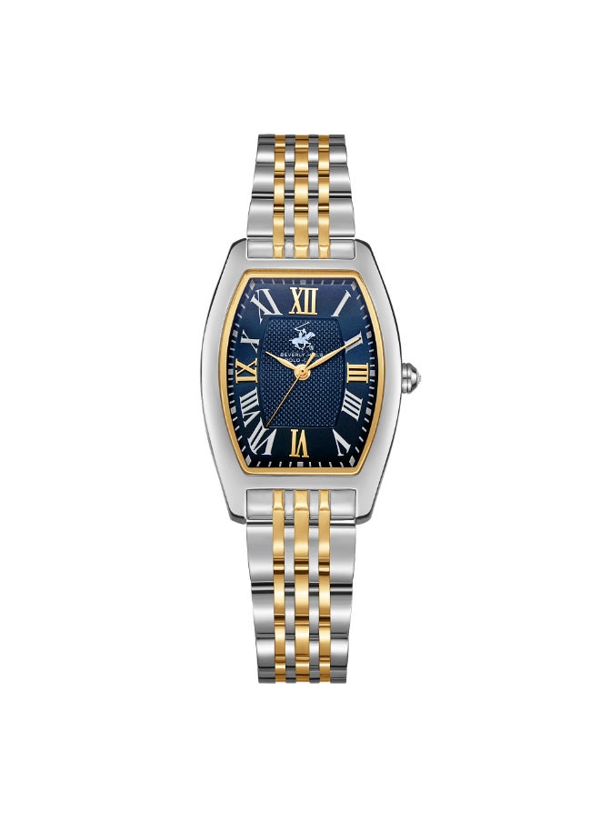 BEVERLY HILLS POLO CLUB BP3716X.590 Women Analog Display Watch & Metal Strap Silver/Rose Gold