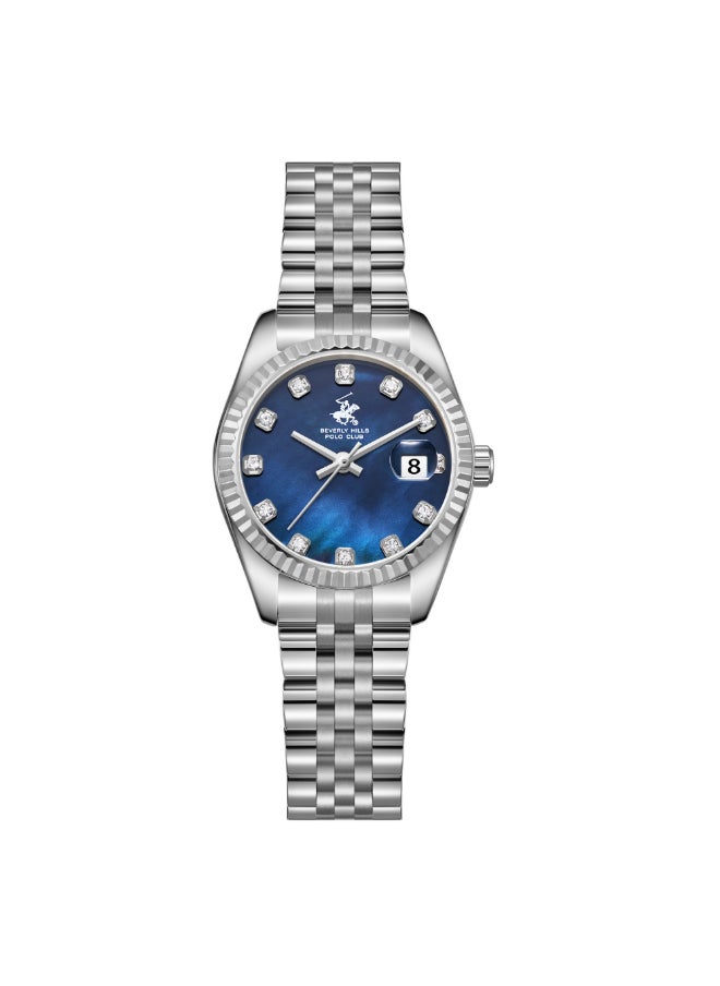 BEVERLY HILLS POLO CLUB BP3707X.390 Women Analog Display Watch & Metal Strap Silver