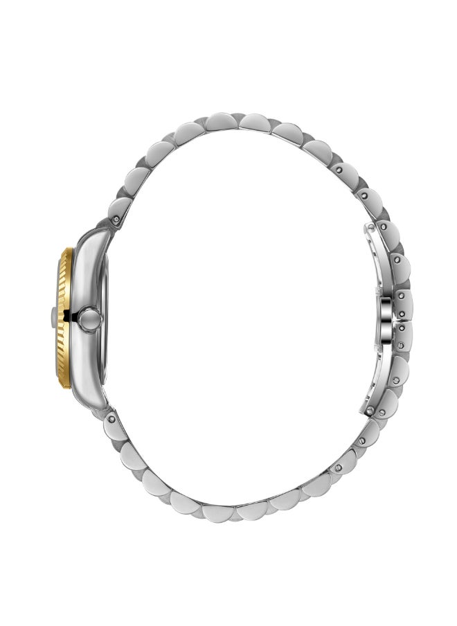 BEVERLY HILLS POLO CLUB BP3707X.220 Women Analog Display Watch & Metal Strap Silver/Gold