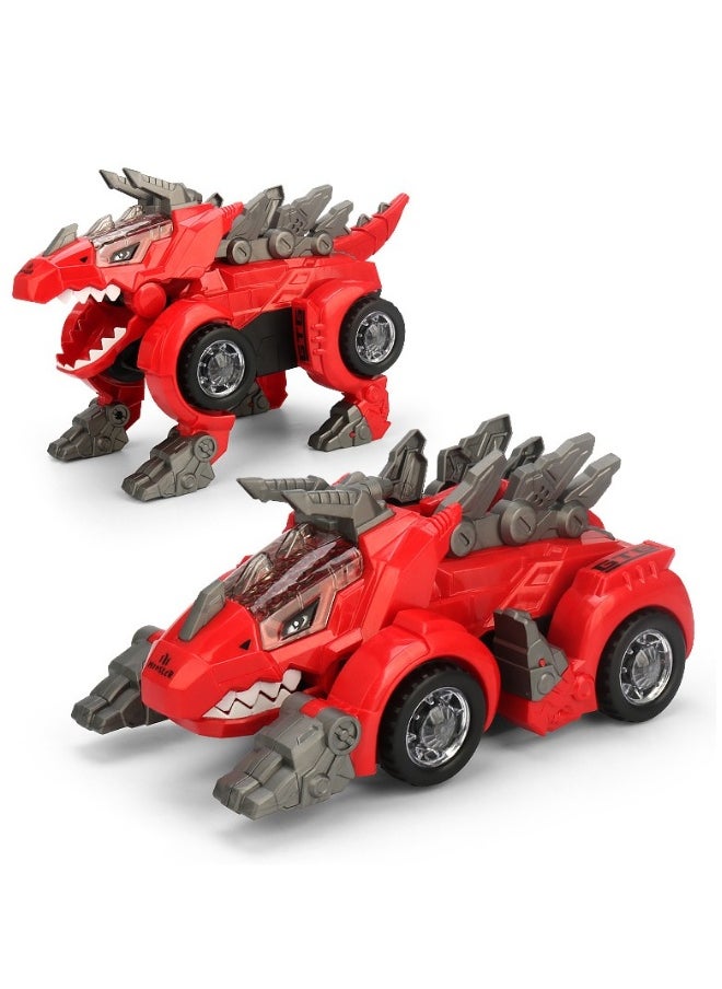 Dinosaur auto Shape-shifting chariot Music lights children's toy