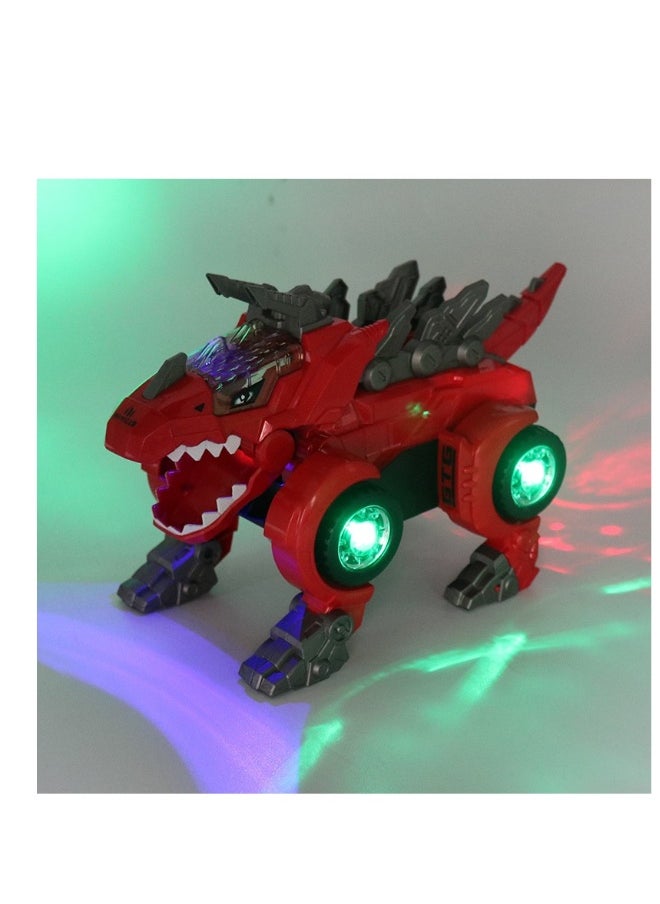 Dinosaur auto Shape-shifting chariot Music lights children's toy