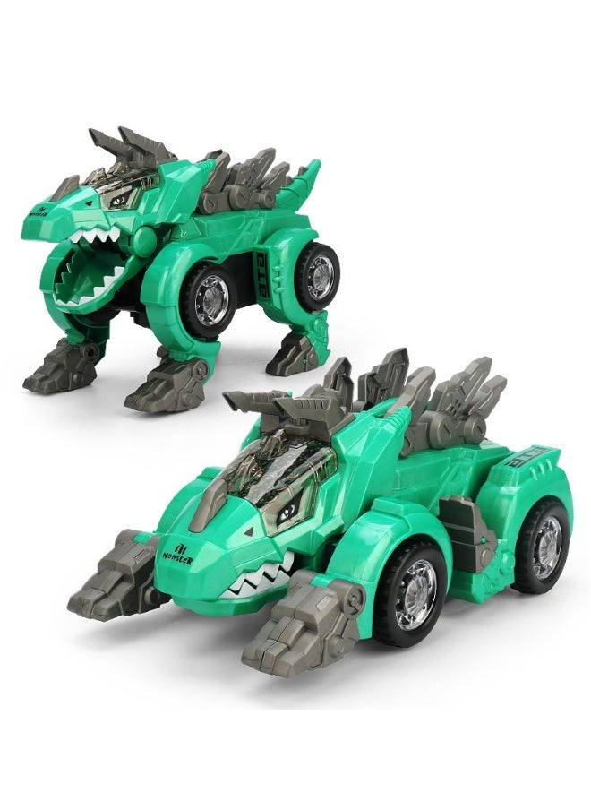 Dinosaur auto Shape-shifting chariot Music lights children's toy