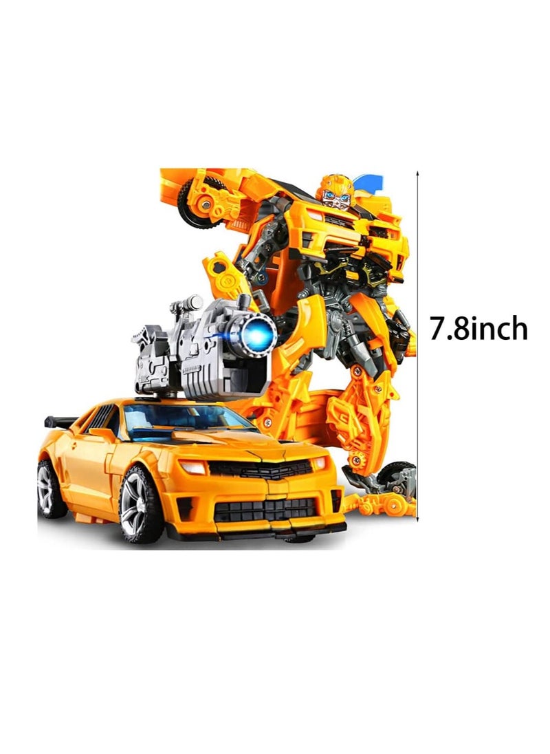 Alloy Deformation Car Robots Manual Assemble Action Figure Desktop Decoration Gifts, Multicolor（Bumblebee）