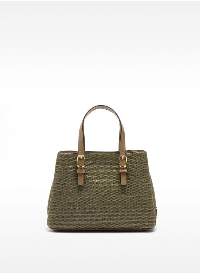 RAFFIA EFFECT TOTE BAG