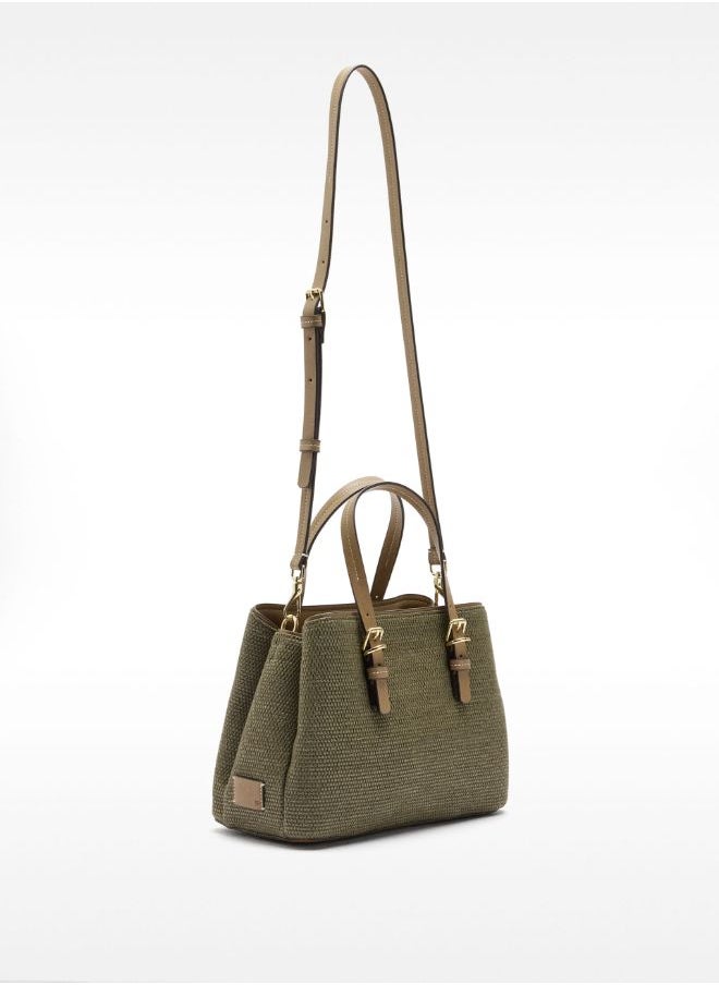 RAFFIA EFFECT TOTE BAG