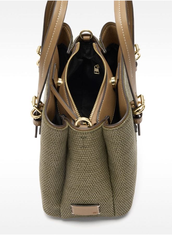 RAFFIA EFFECT TOTE BAG