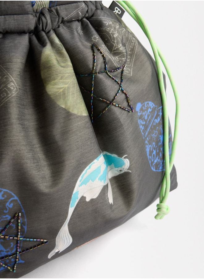 PRINTED NYLON TOTE BAG