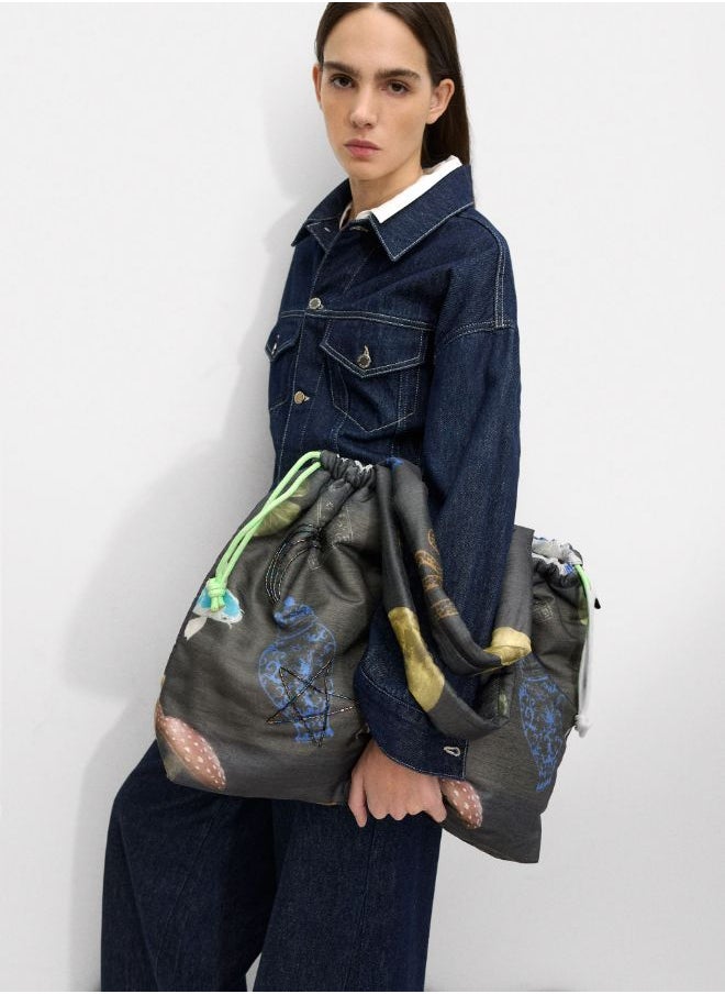 PRINTED NYLON TOTE BAG