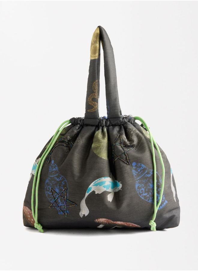 PRINTED NYLON TOTE BAG