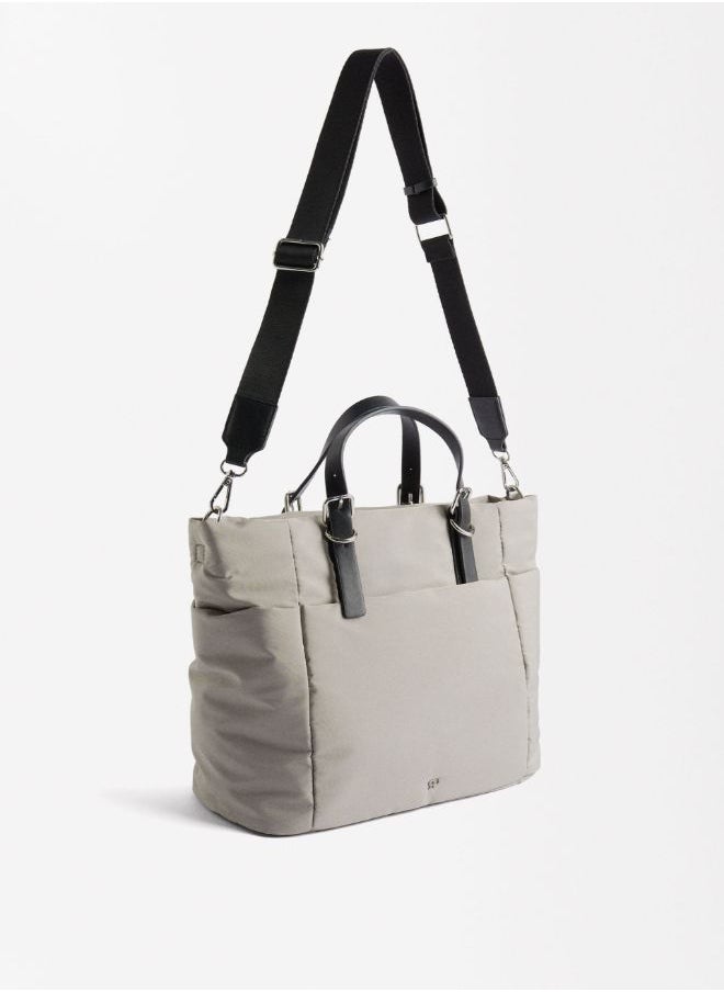 NYLON TOTE BAG WITH STRAP