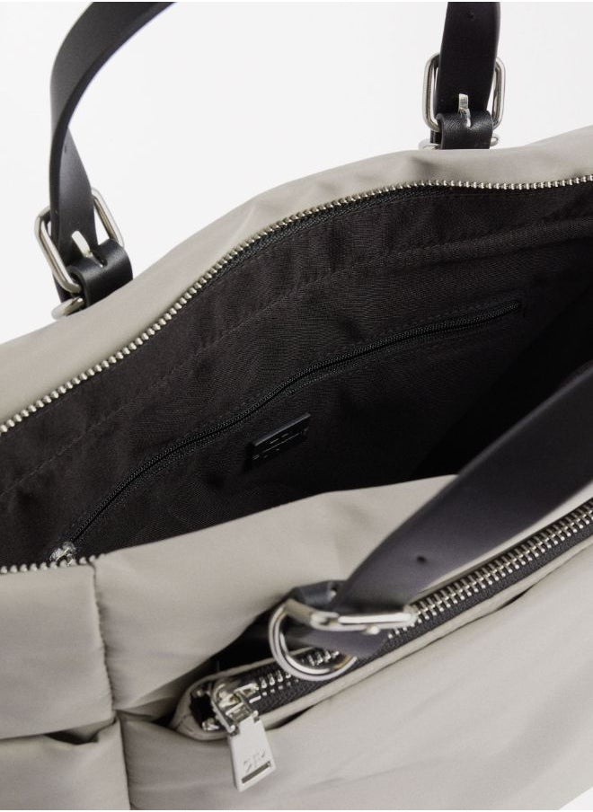 NYLON TOTE BAG WITH STRAP