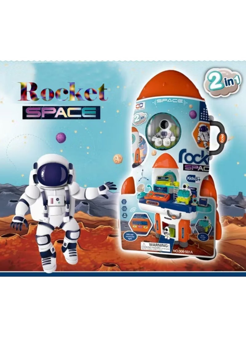 3-in-1 Space Station Pretend Play Set for Kids – Educational Astronaut Toy with Roleplay, Game & Learning Activities