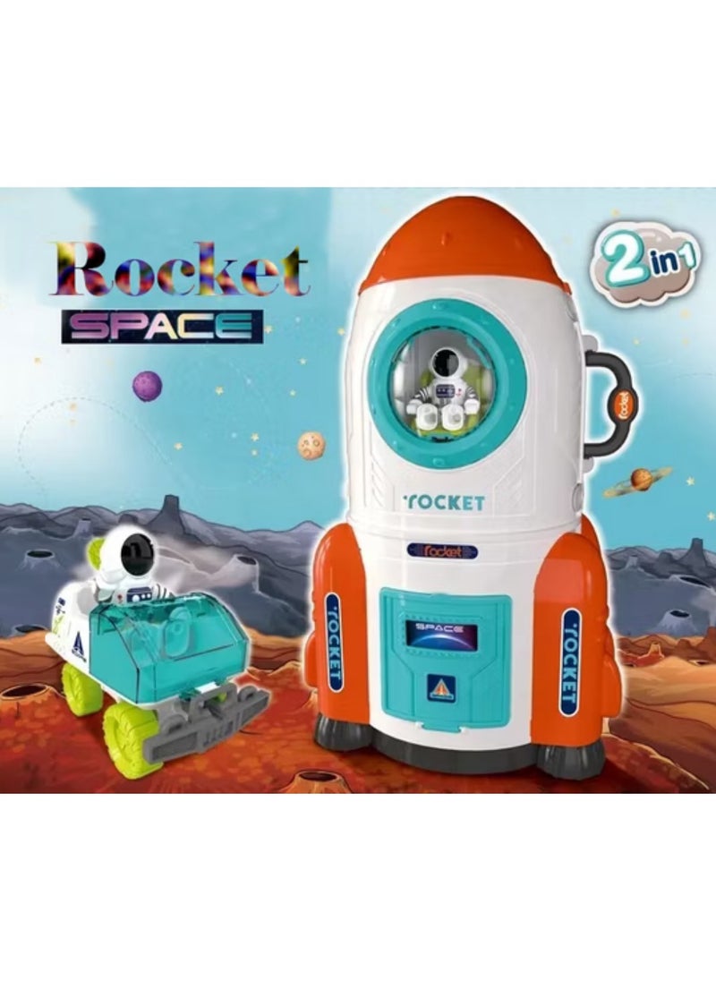 3-in-1 Space Station Pretend Play Set for Kids – Educational Astronaut Toy with Roleplay, Game & Learning Activities