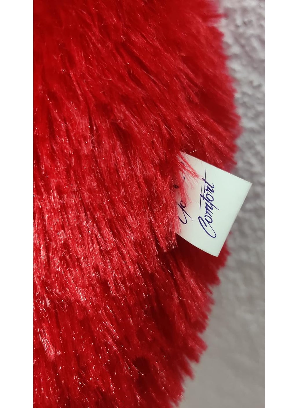 Yo Comfort Fur Heart Shape Pillows Cushion Fillers Valentine Day Love Ultra Soft Pillow Gifts for Girlfriend, Wife. (12 X 12 Inch, Red, 2)
