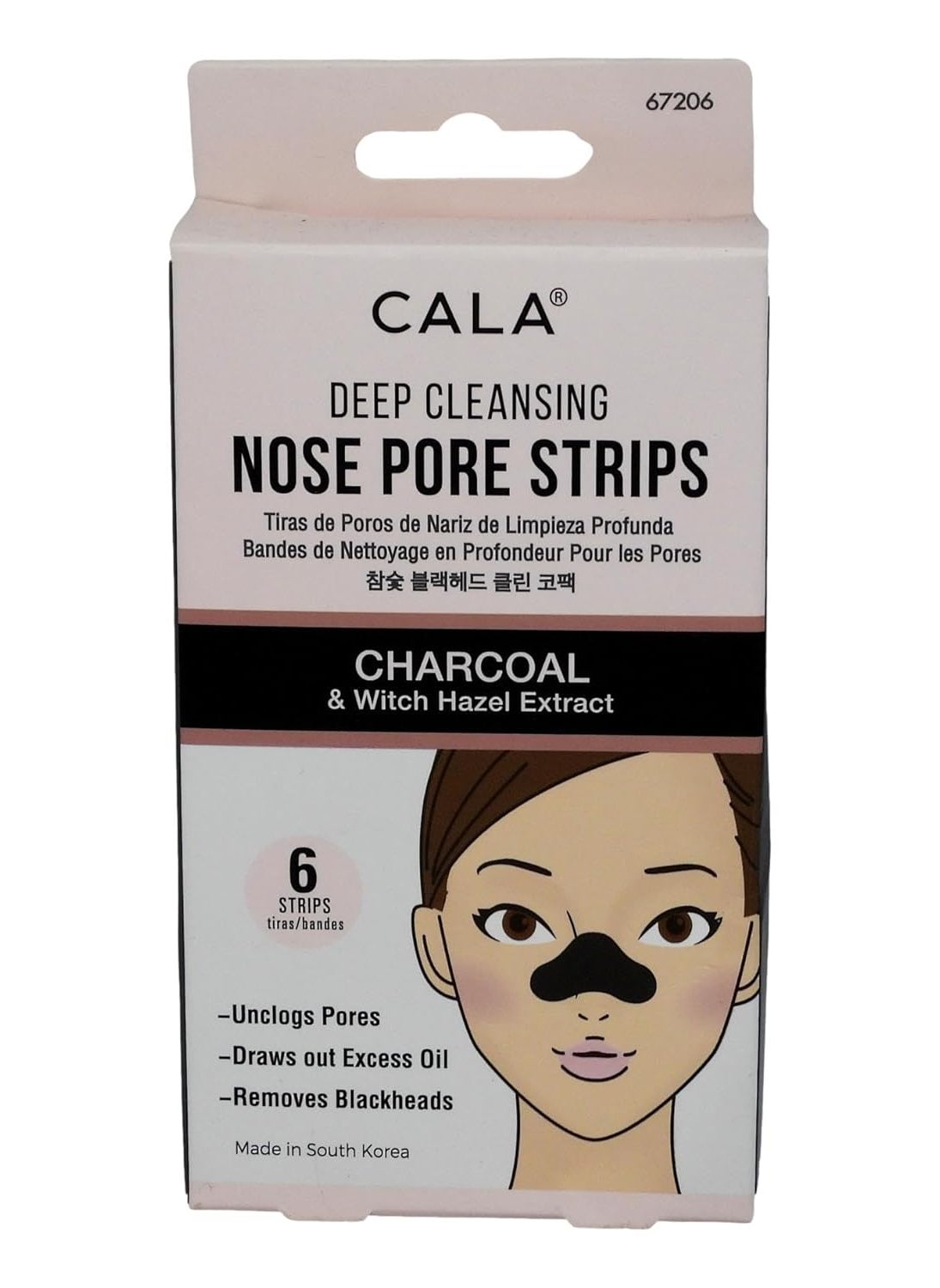 Cala Charcoal nose pore strips 6 count 6 Count