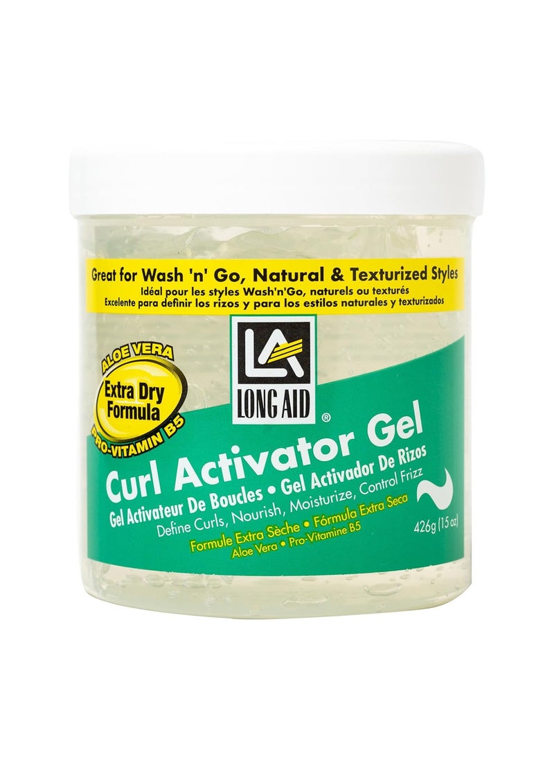 Ampro LongAid Activator Gel  Enriched with Aloe Vera Protein and Vitamin B Complex  Brings Essential Moisture to Strands  Defines Your Natural Curls  Extra Dry  15 oz