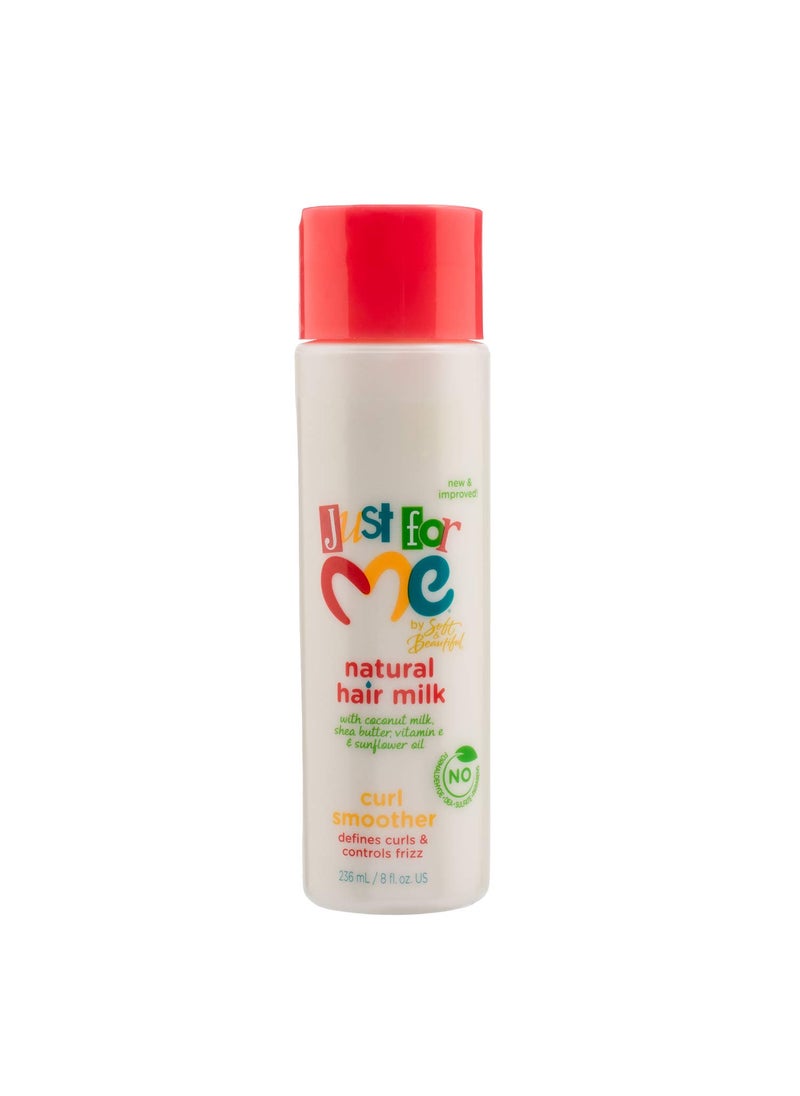 Just For Me Natural Hair Milk Curl Smoother  Defines Curls  Controls Frizz Contains Coconut Milk Shea Butter Vitamin E Sunflower Oil Lightweight Moisture 8 oz