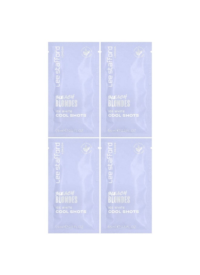Lee Stafford, Bleach Blondes, Ice White Cool Shots, 4 Sachets, 0.5 fl oz (15 ml)