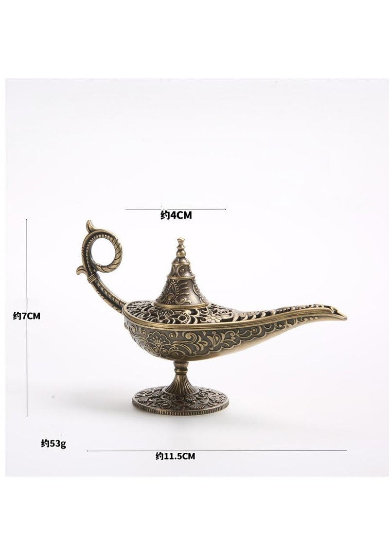 Aladdin Lamp-Shaped Alloy Incense Burner – Mini Cloud Design, Indoor Air Purifying Aromatherapy Burner, Incense Holder & Scent Diffuser