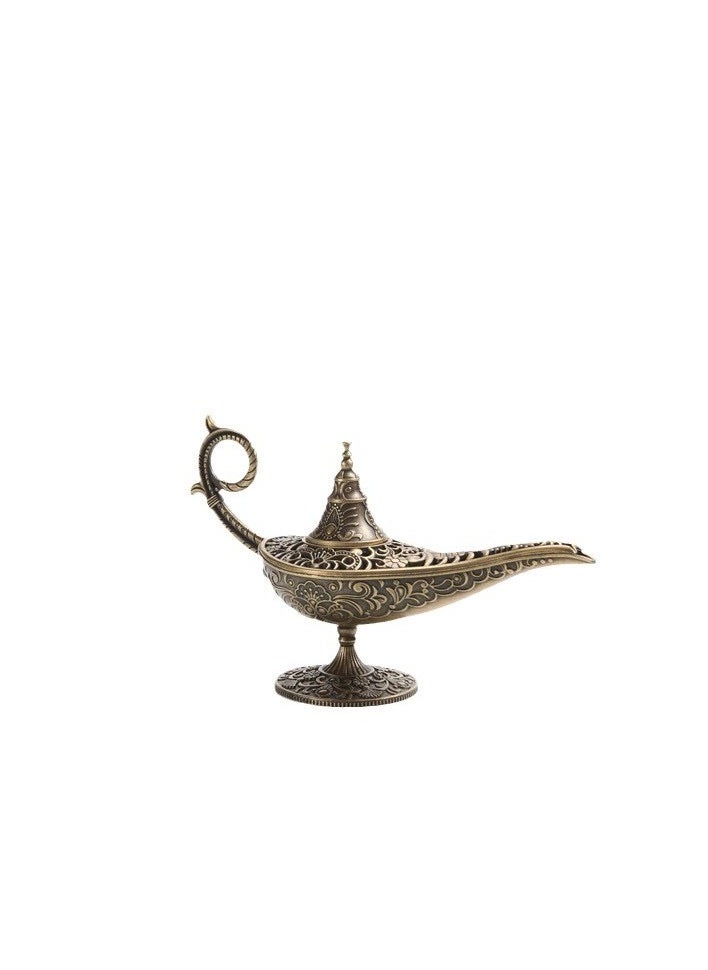 Aladdin Lamp-Shaped Alloy Incense Burner – Mini Cloud Design, Indoor Air Purifying Aromatherapy Burner, Incense Holder & Scent Diffuser