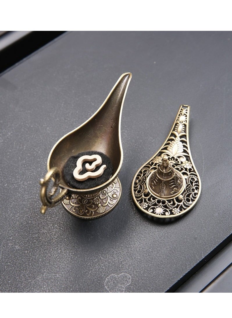 Aladdin Lamp-Shaped Alloy Incense Burner – Mini Cloud Design, Indoor Air Purifying Aromatherapy Burner, Incense Holder & Scent Diffuser