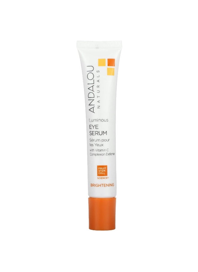 Andalou Naturals, Luminous Eye Serum, Brightening, 0.6 fl oz (18 ml)