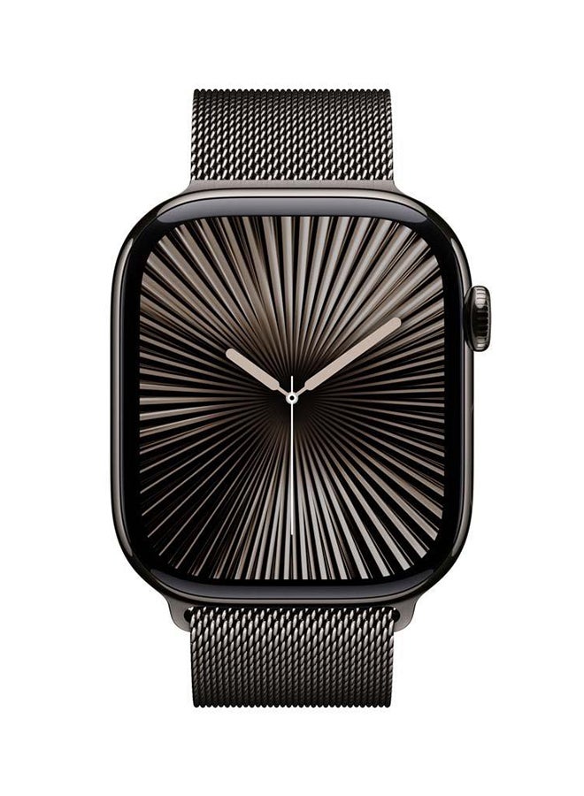 Watch Series 10 Gps  Cellular 42Mm Slate Titanium Case With Slate Milanese Loop Grey