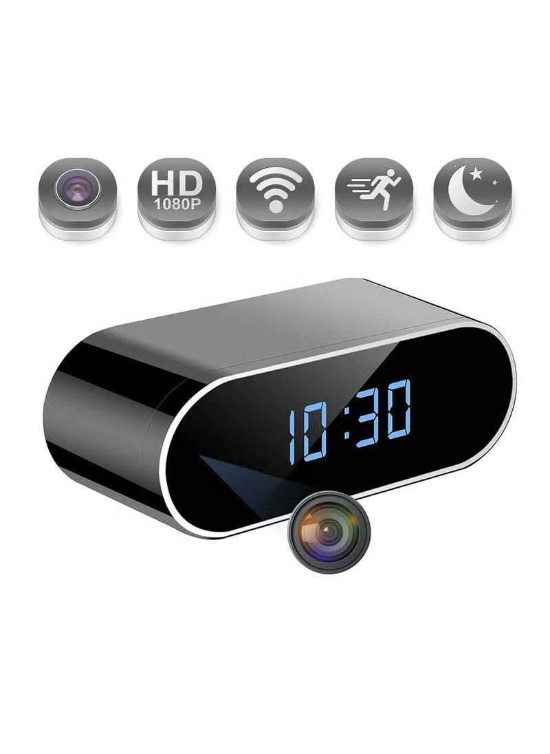 Wifi Digital Clock With Camera Black
