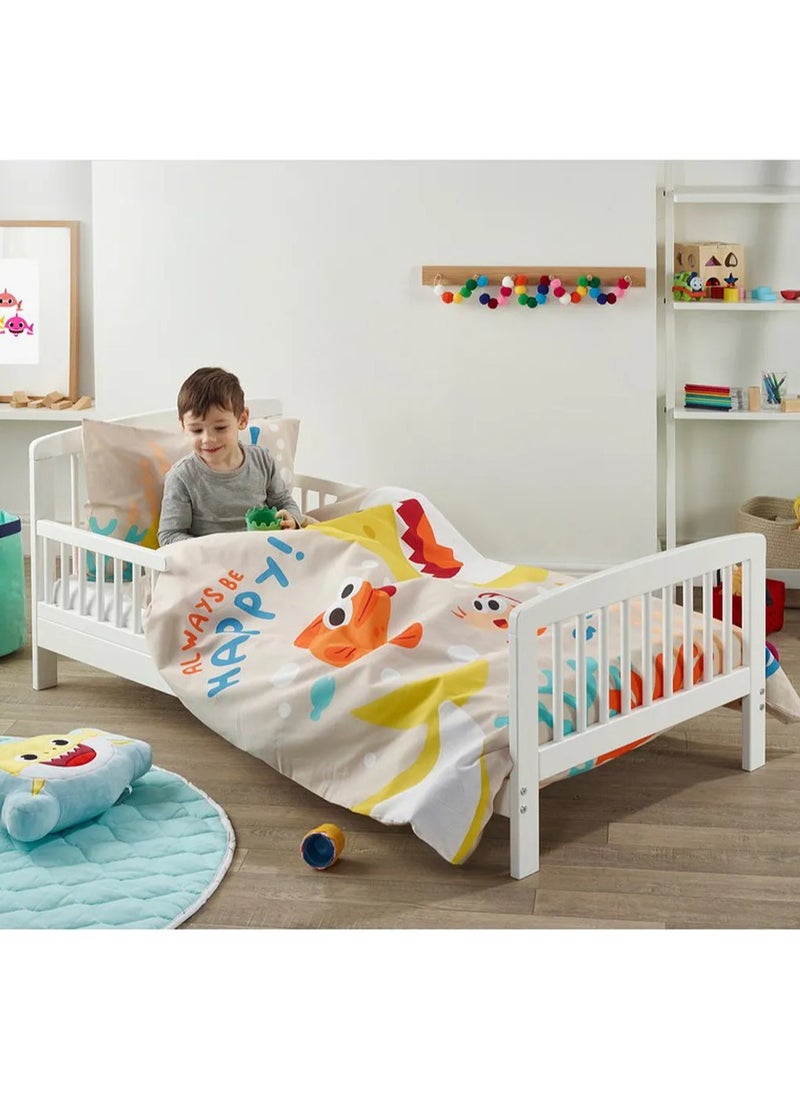 Kinder Valley Babyshark Fantastic Toddler 3-Piece Bedding Set, 150x120cm, Soft & Durable, Colorful Print
