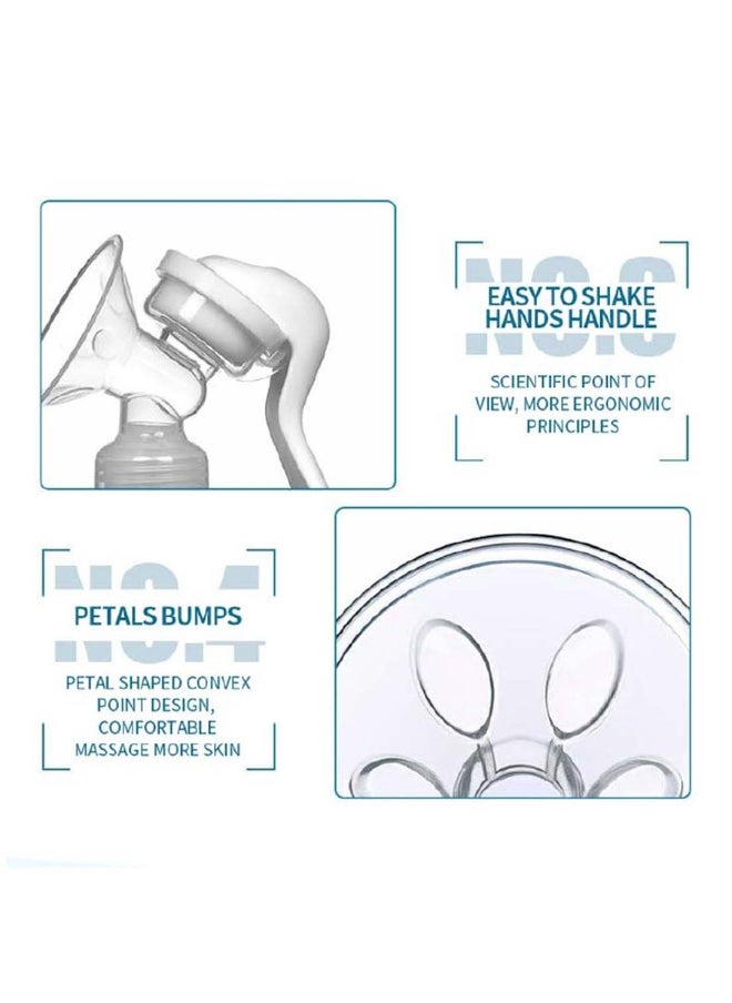 Manual Silicone Breast Pump With Adjustable Suction And Accessories