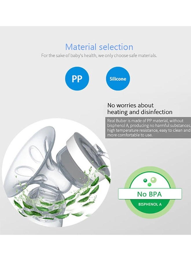 2-Piece Portable Double Electric Breastfeeding Breast Pump With Baby Bottles