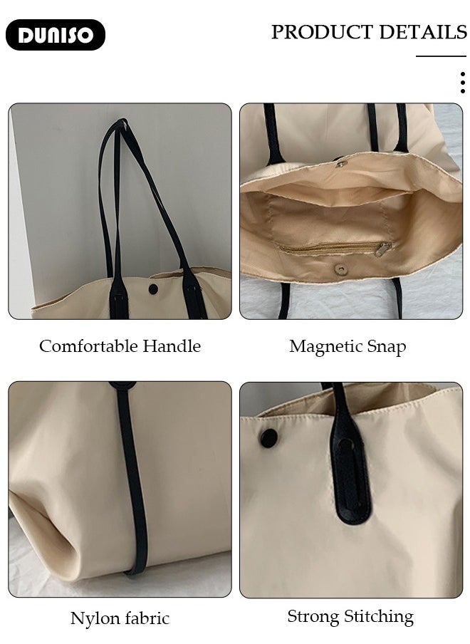 Tote Bag Large-capacity Handbag Fashionable Quilted Shoulder Bag For Women Large Capacity Bucket Bag Travel Messenger Shoulder Bag For Ladies Girls College Students