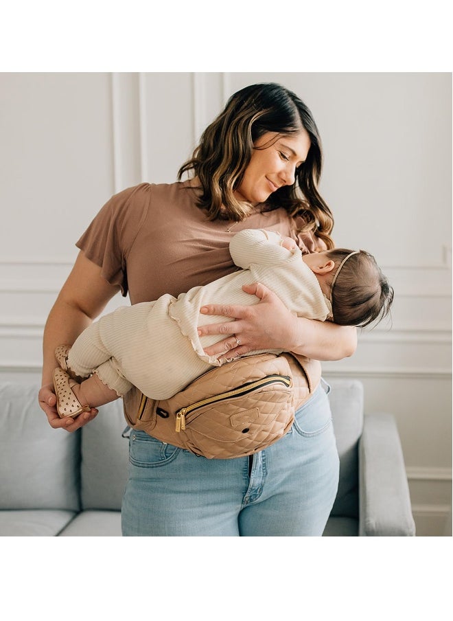 Hip Seat Baby Carrier, Ergonomic Bench Design, Adjustable Waistband, Various Pockets, Newborns to Toddlers up to 44 lbs, All-Seasons Carrier, Grey