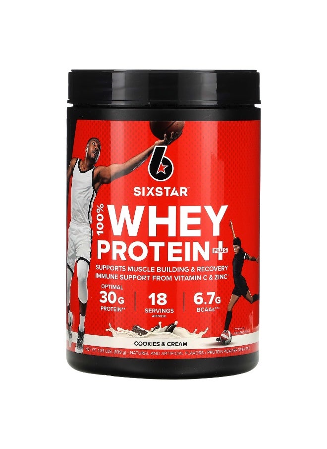 SIXSTAR, 100% Whey Protein Plus, Cookies & Cream, 1.85 lbs (839 g)