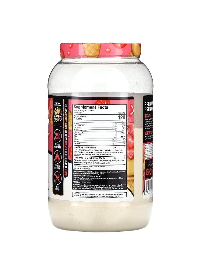 MuscleSport, Lean Whey, Iso-Hydro, Strawberry Ice Cream, 2 lbs (908 g)