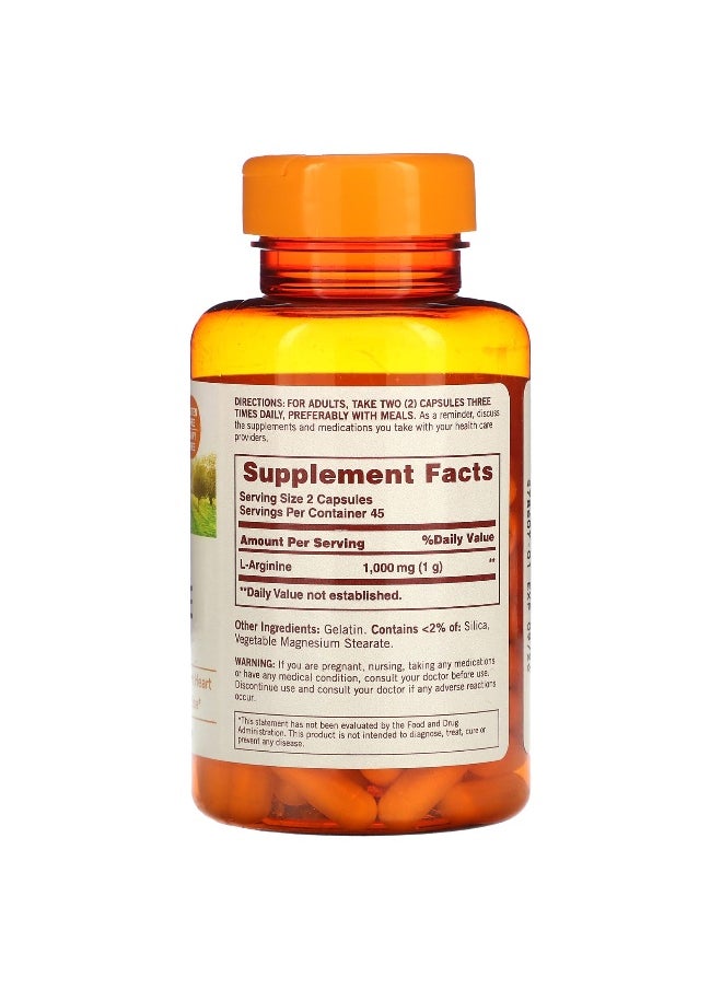 Sundown Naturals, L-Arginine, 500 mg, 90 Capsules