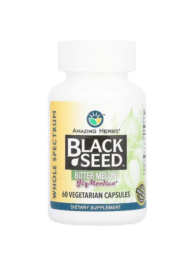Amazing Herbs, Black Seed, Bitter Melon, 60 Vegetarian Capsules